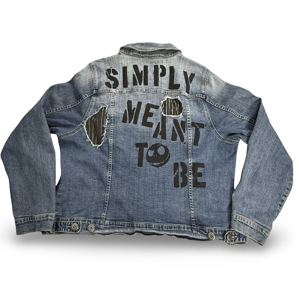 Disney Nightmare Before Christmas Jacket Womens 3 Blue Denim Simply Meant To Be